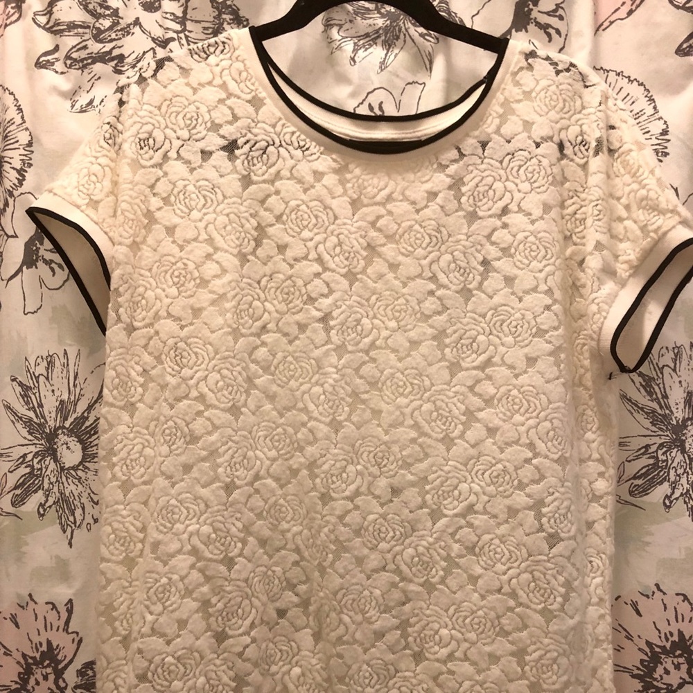 White Lacey top
